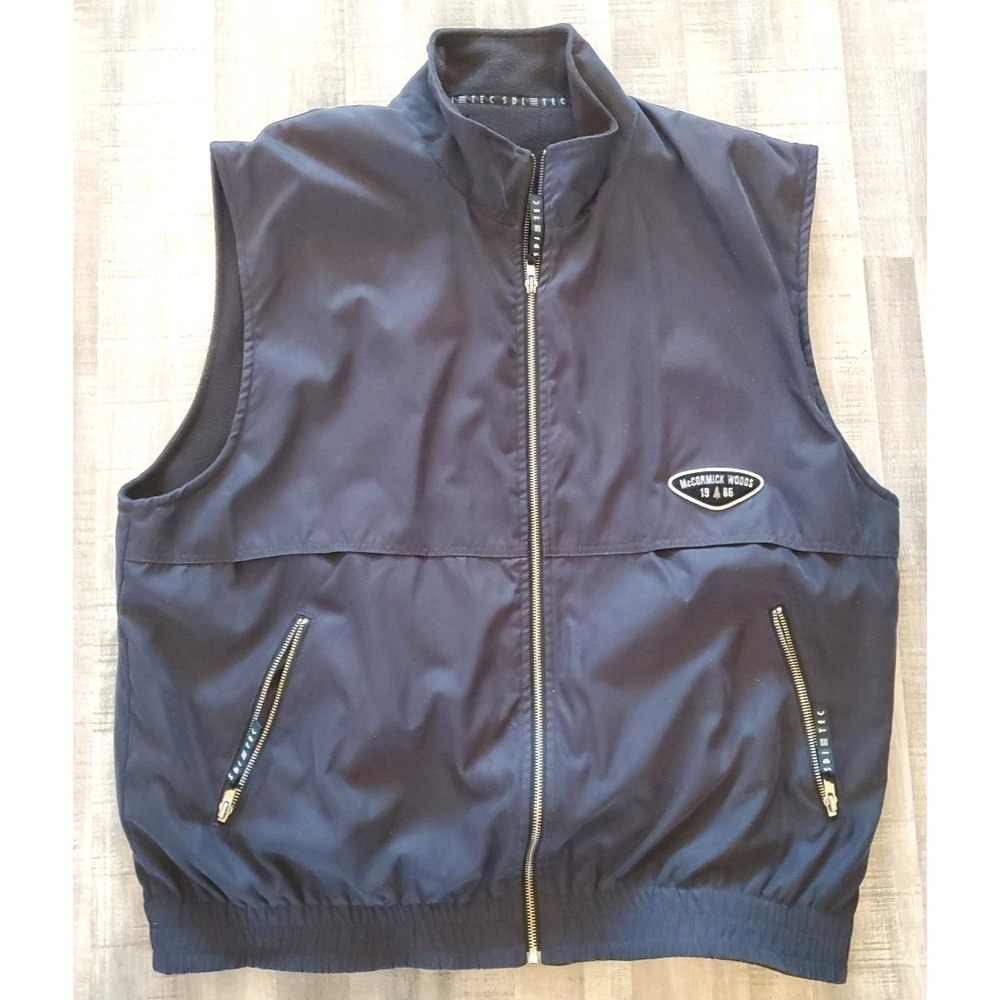 Golf Club SDI TEC Full-Zip Golf Vest Men's Size XXL Black Fleece‎ Lined Pockets